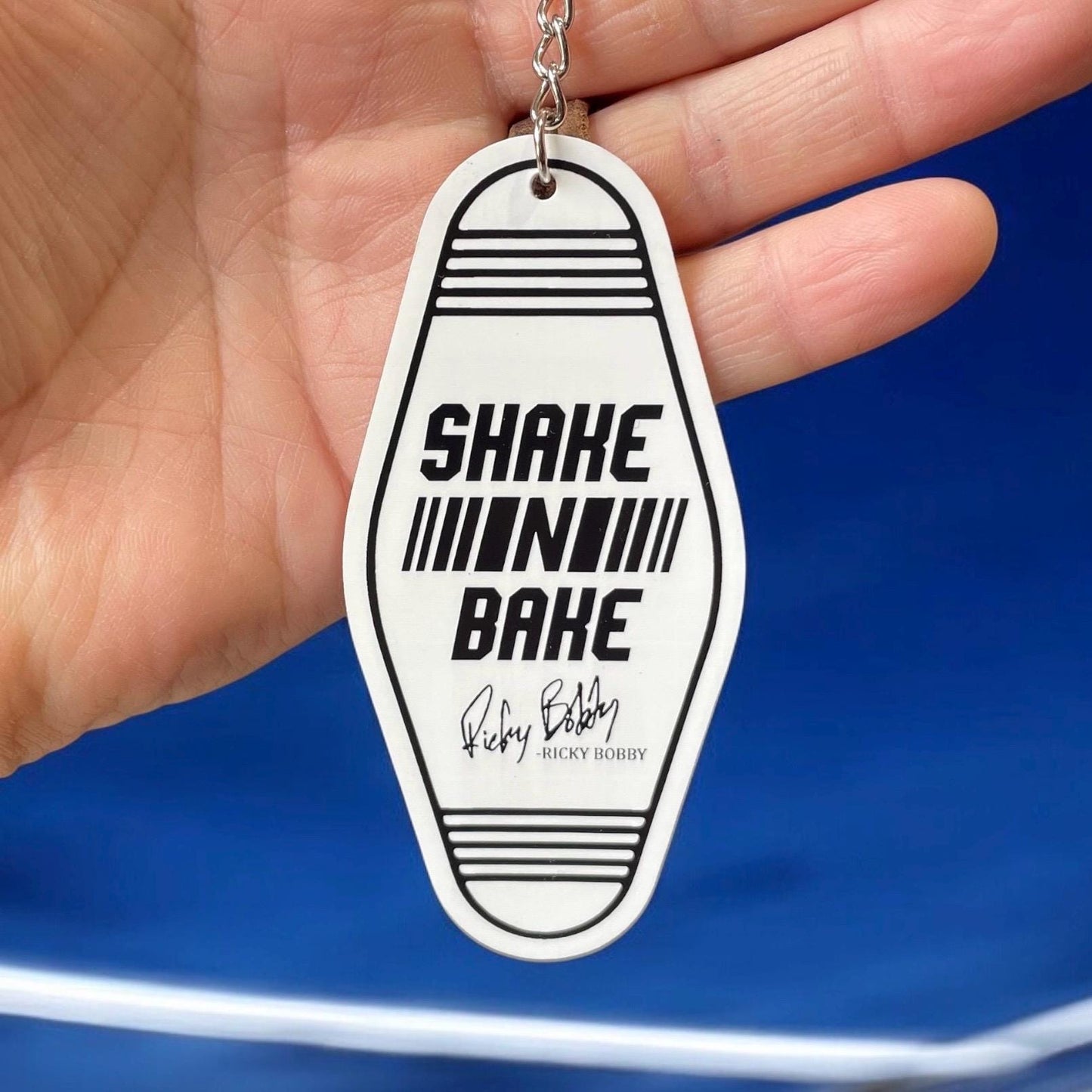 Retro Motel Keychains, Funny Ricky Bobby Keychain, Shake N Bake Keychain, Vintage Keychains, Gifts for Her, Gifts for Him, New Driver Gift