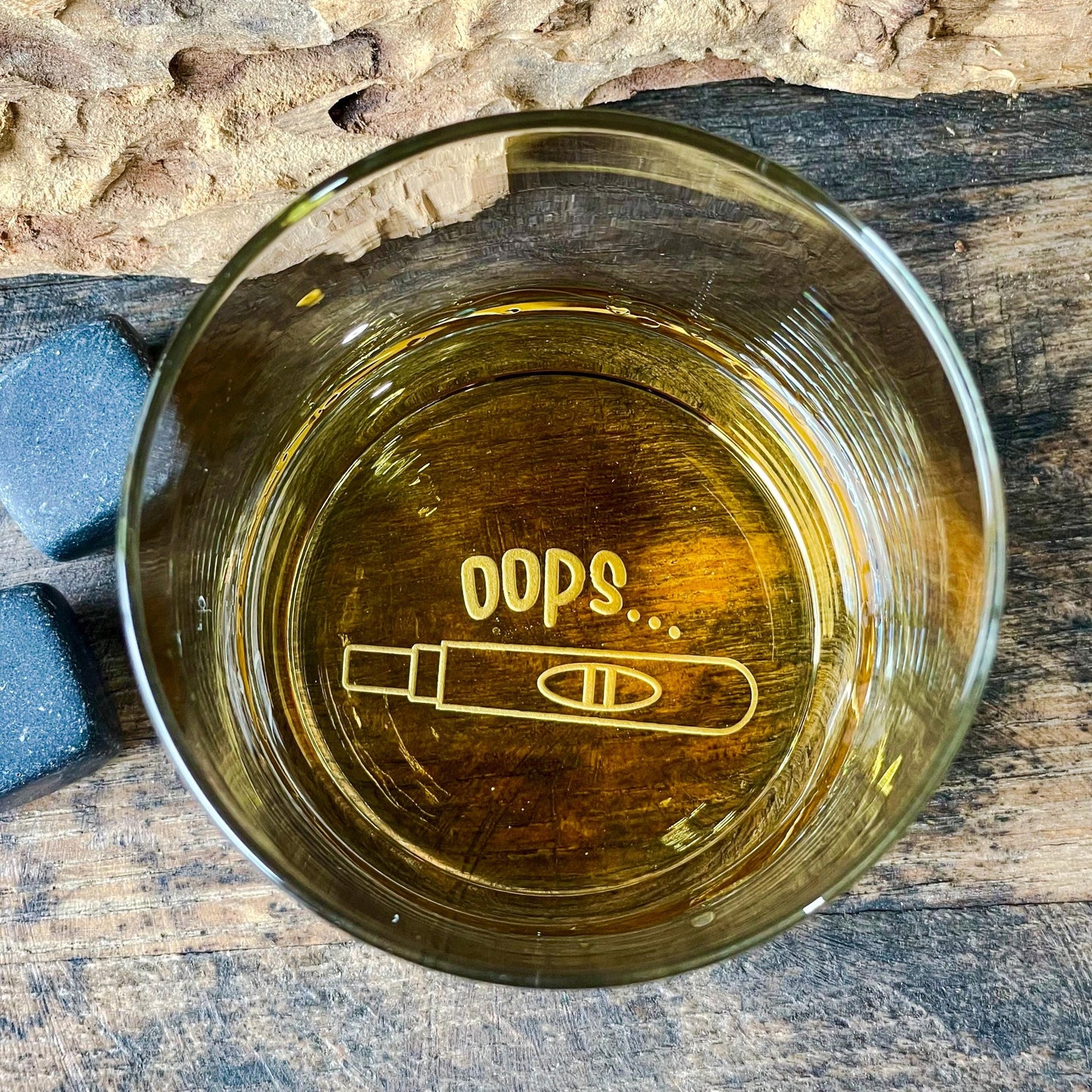Pregnancy Announcement Whiskey Glass | Pregnancy Test | Pregnancy Reveal | New Dad Gift | Secret Message Glass | Pregnancy Announcement Gift
