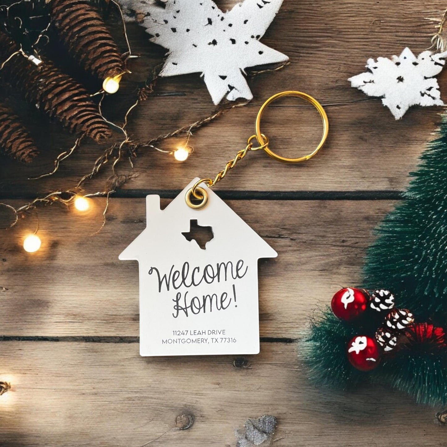 Welcome Home Keychain | New Home Owner Keychain | Closing Gift Keychain | New Home Owner Keychain | Real Estate Agent Gifts