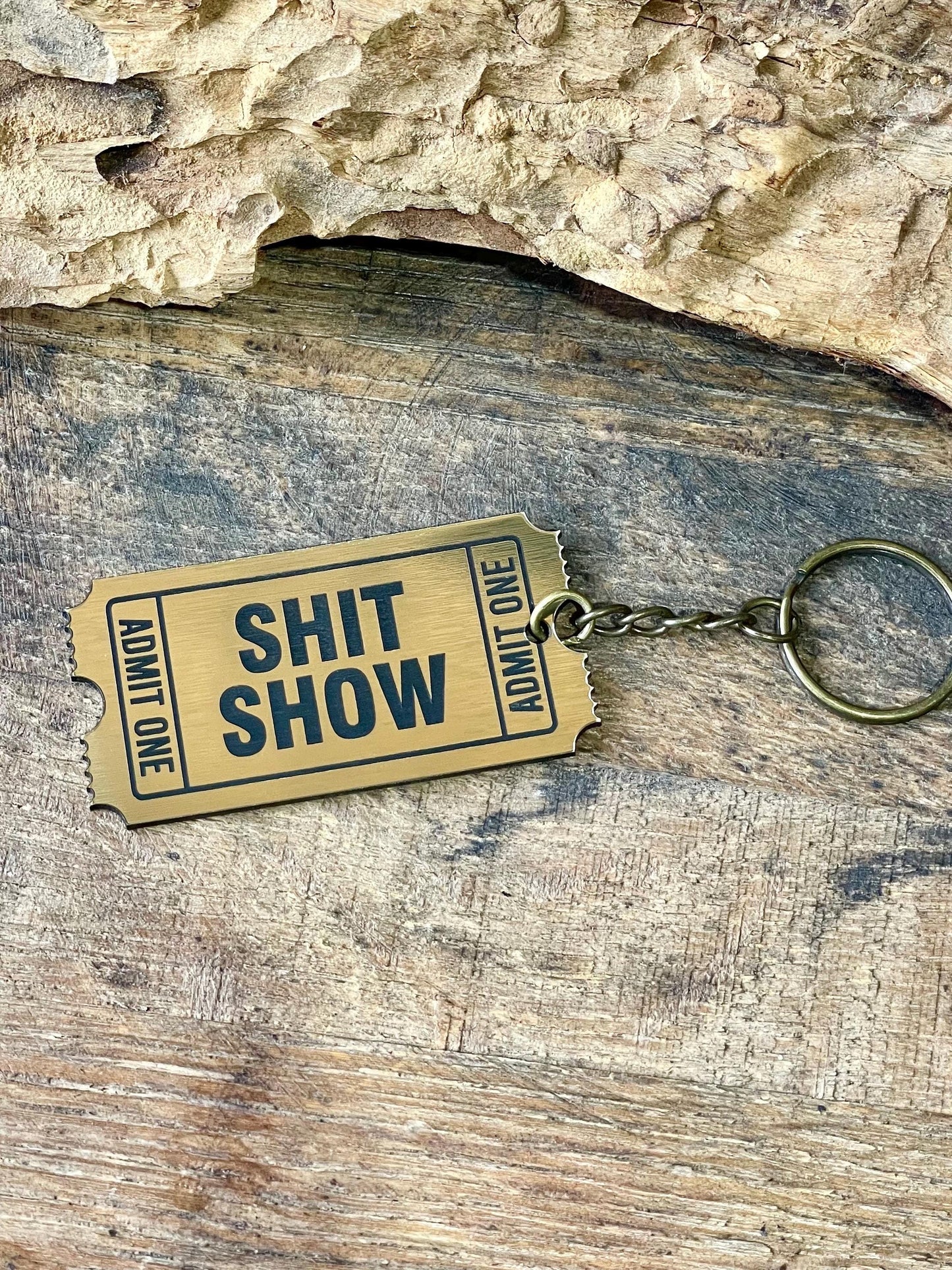 Admit One Golden Ticket Keychain | Sh*t Show Keychain | Funny Keychain | Acrylic Keychains | Gifts for Her | New Driver Gift