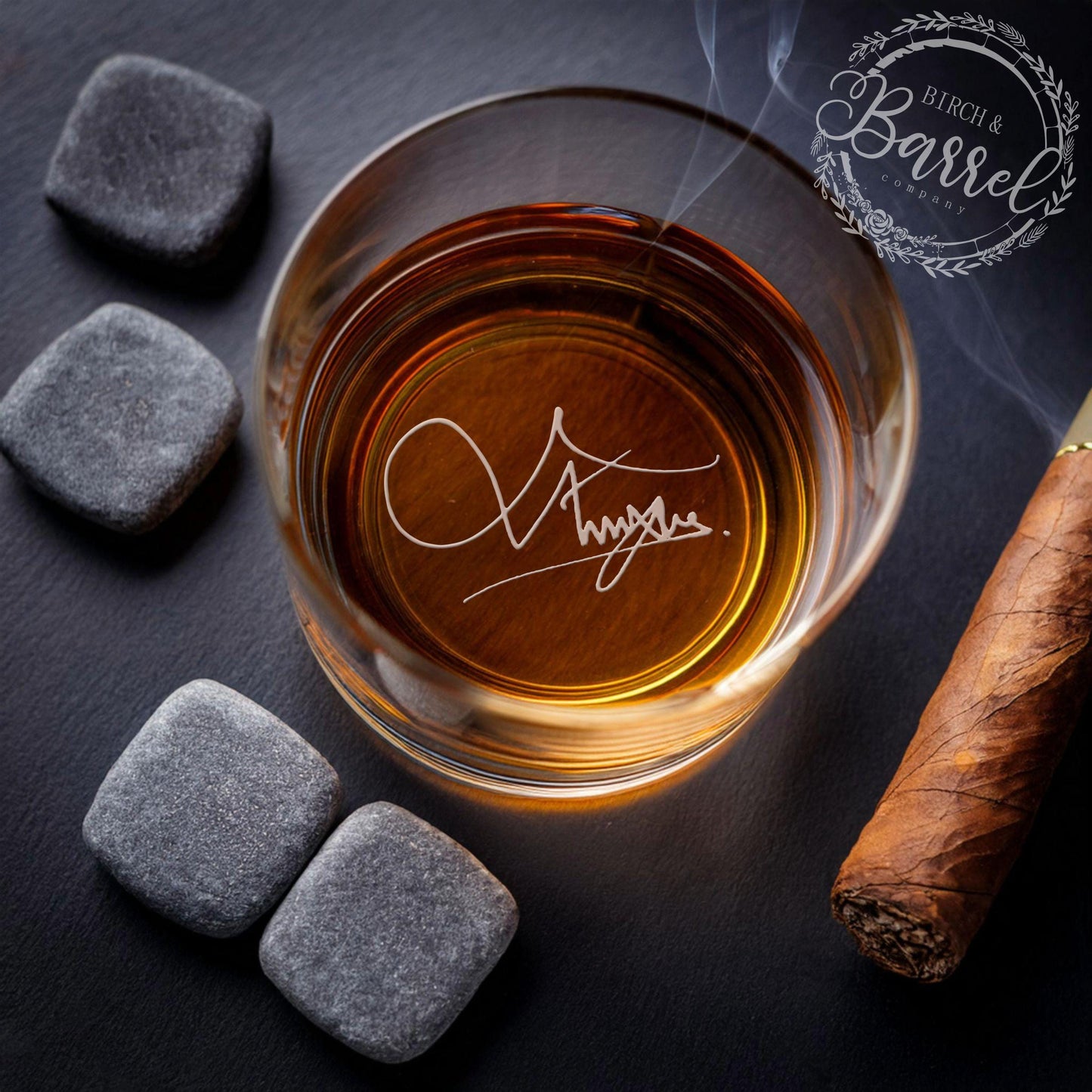 Custom Signature Whiskey Glass | Handwritten Signature Rocks Glass | Personalized Whiskey Glass | Custom Whiskey Glass Idea