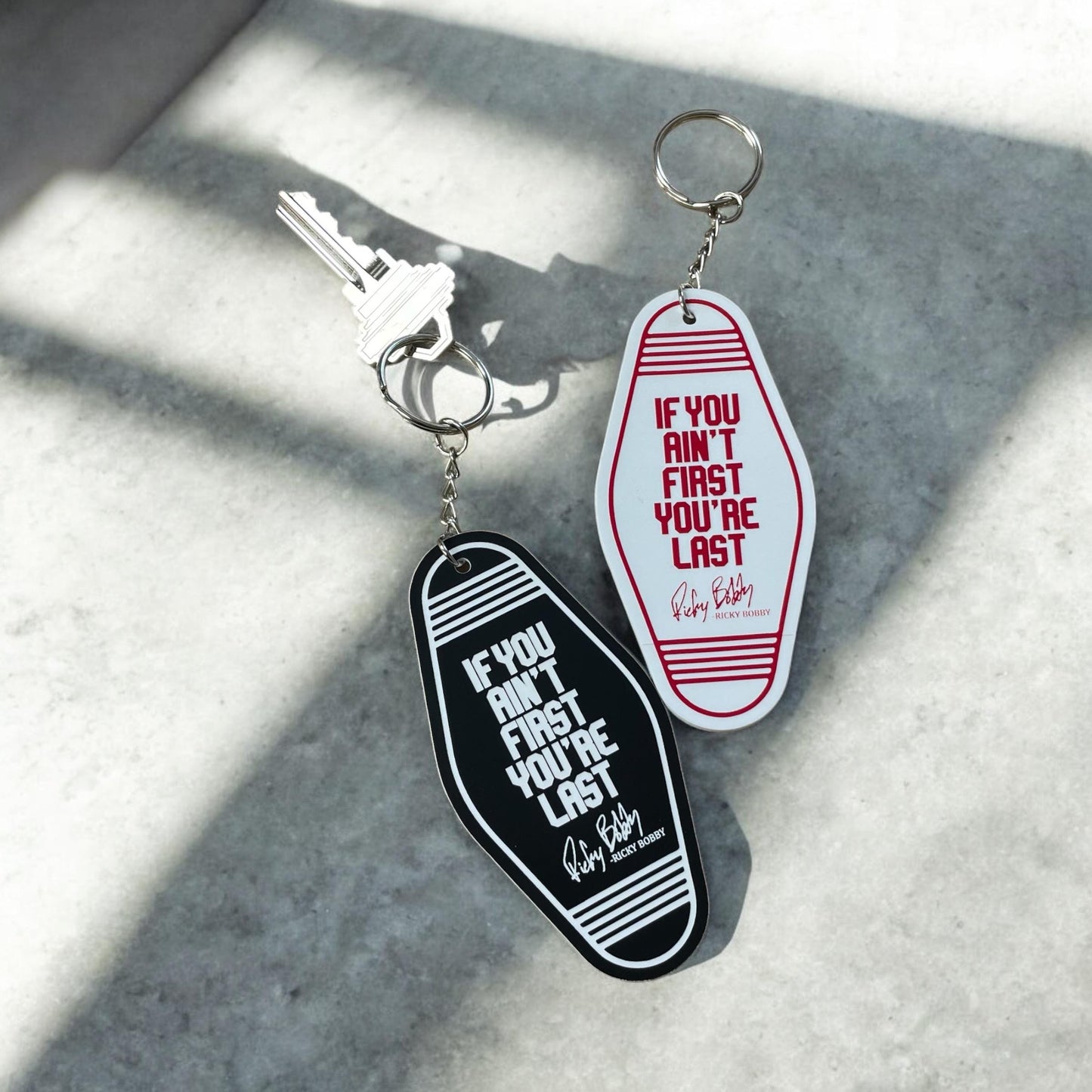 Retro Motel Keychains, Funny Ricky Bobby Keychains, Motel Keychains Quotes, Vintage Keychains, Gifts for Her, Gfts for Him, New Driver Gift