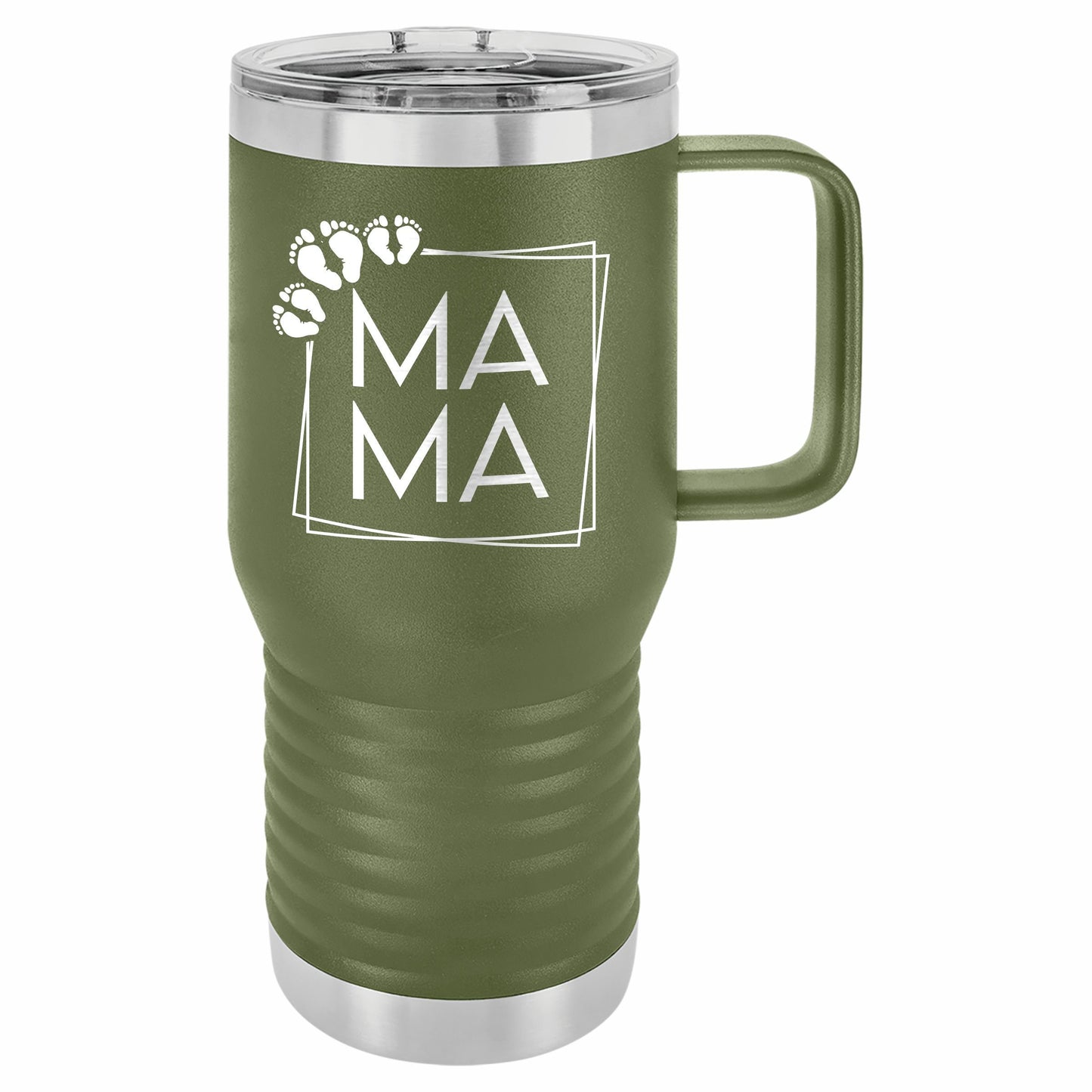 Mom Tumbler with Handle / Tumbler for Moms / Laser Etched / 20oz Handle Coffee Tumbler / Mother's Day Gift Idea | Valentine's Day Gift