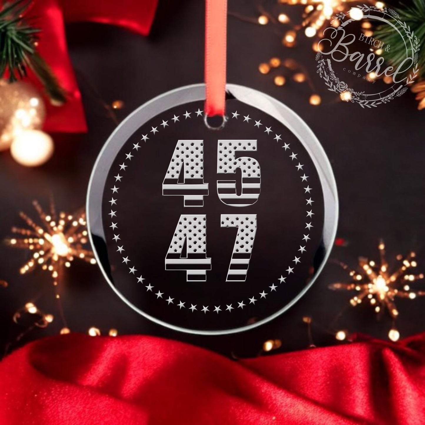 Trump Christmas Ornament | 45 47 | Trump 2024 / Valentine's Day Gift