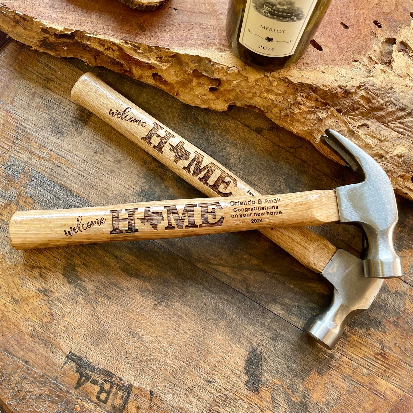 Engraved Full Size Hammer - Welcome Home Your State - Personalized (Realtor Closing Gift) New Home Owners Gifts - Laser Etched / Father's Day Gift / Valentine's Day Gift