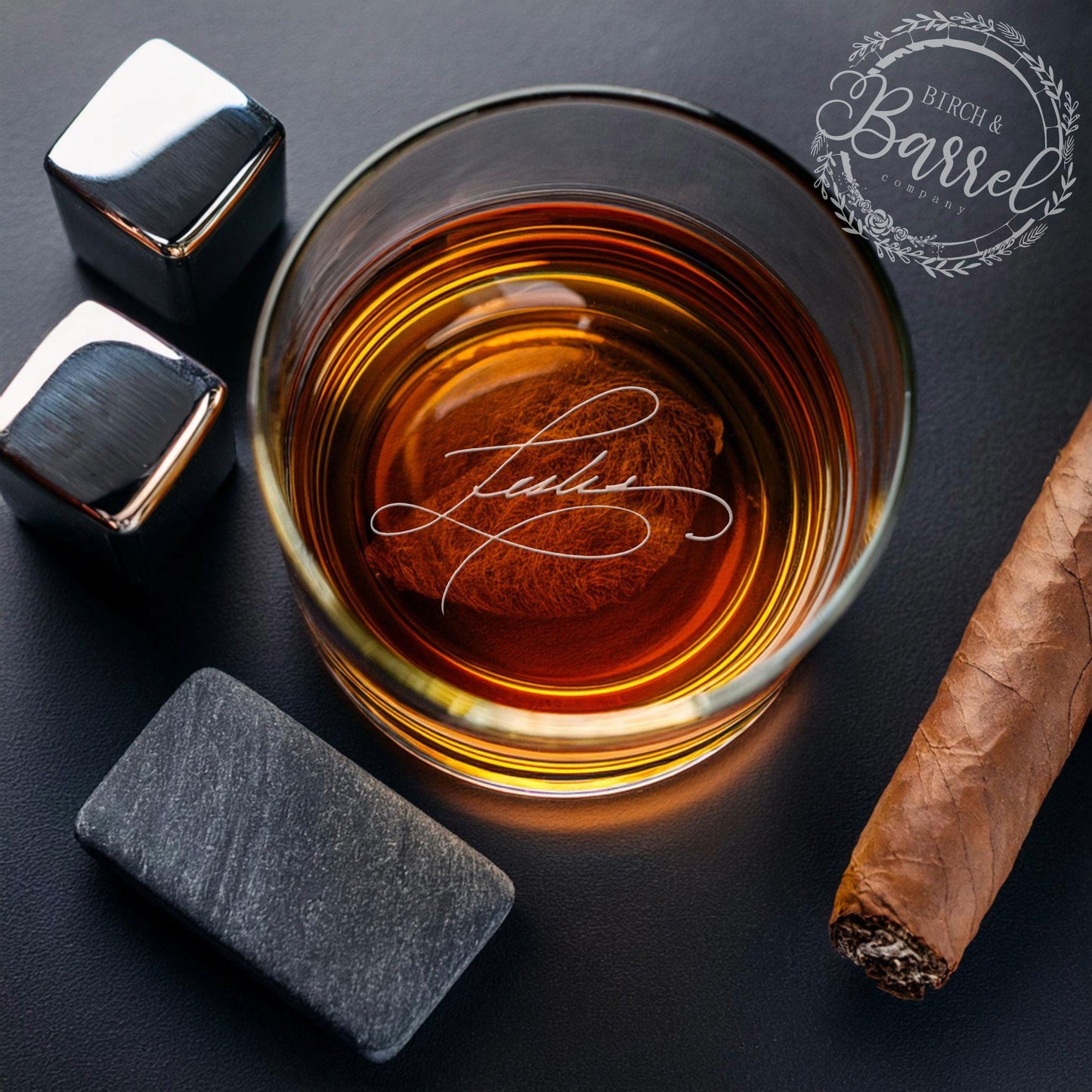 Custom Signature Whiskey Glass | Handwritten Signature Rocks Glass | Personalized Whiskey Glass | Custom Whiskey Glass Idea