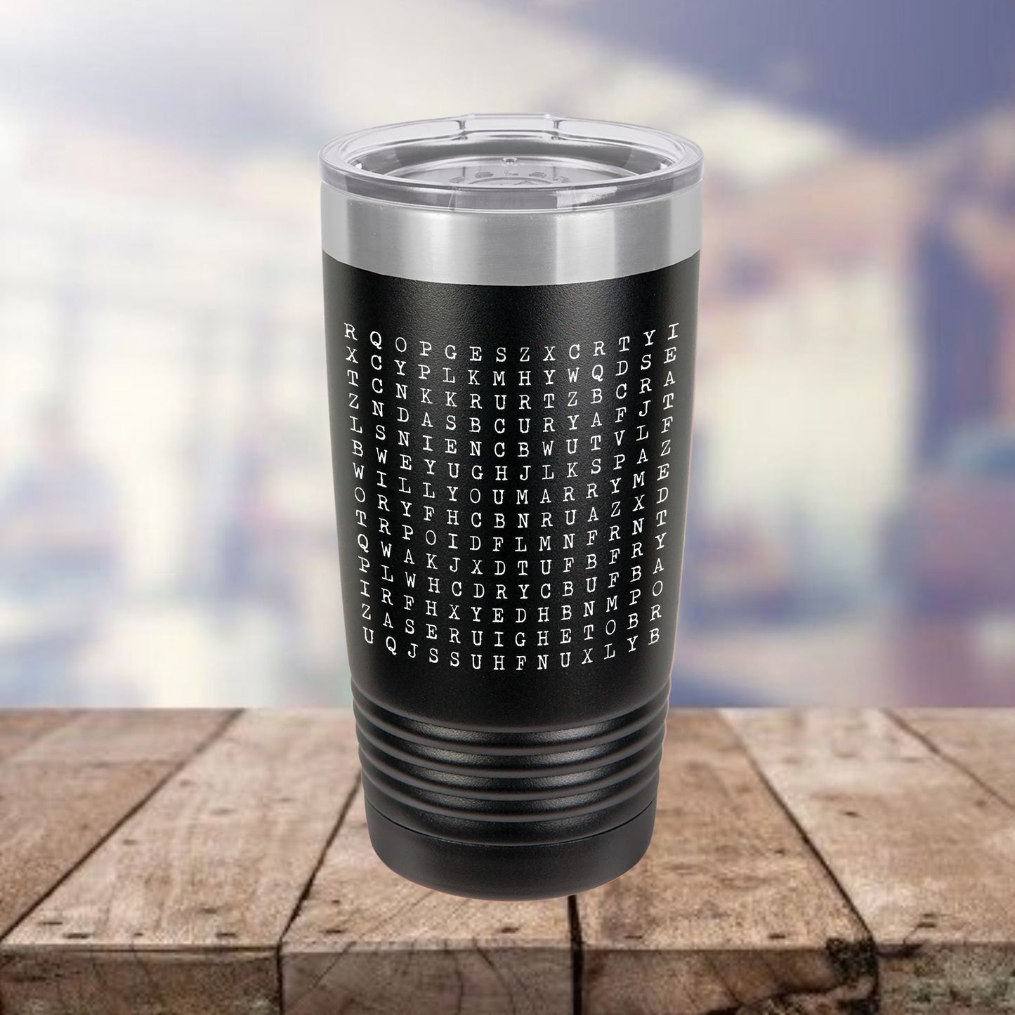 Will You Marry Me / Word Search Puzzle / Engagement / Etched Insulated Tumbler | Valentine's Day Gift