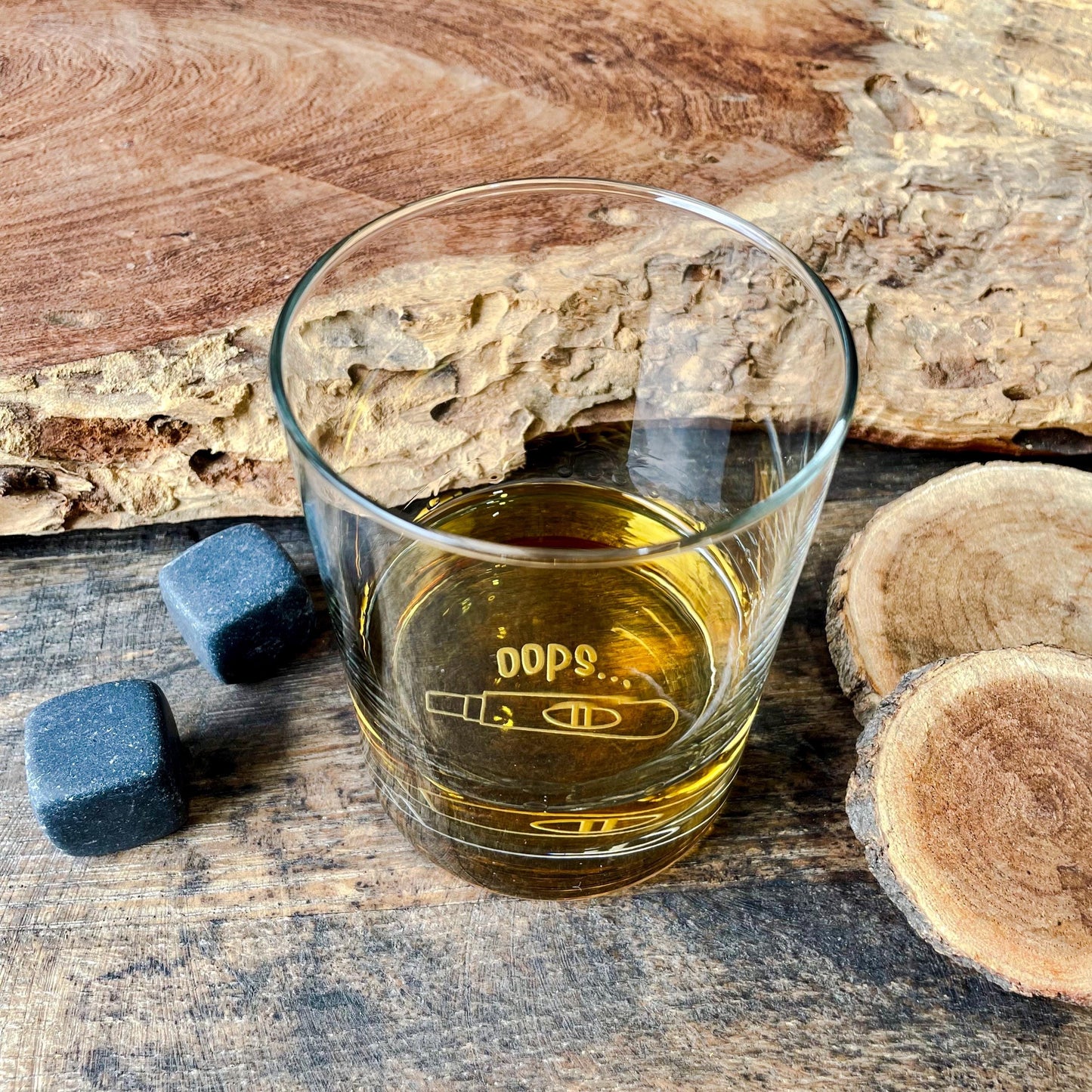 Pregnancy Announcement Whiskey Glass | Pregnancy Test | Pregnancy Reveal | New Dad Gift | Secret Message Glass | Pregnancy Announcement Gift