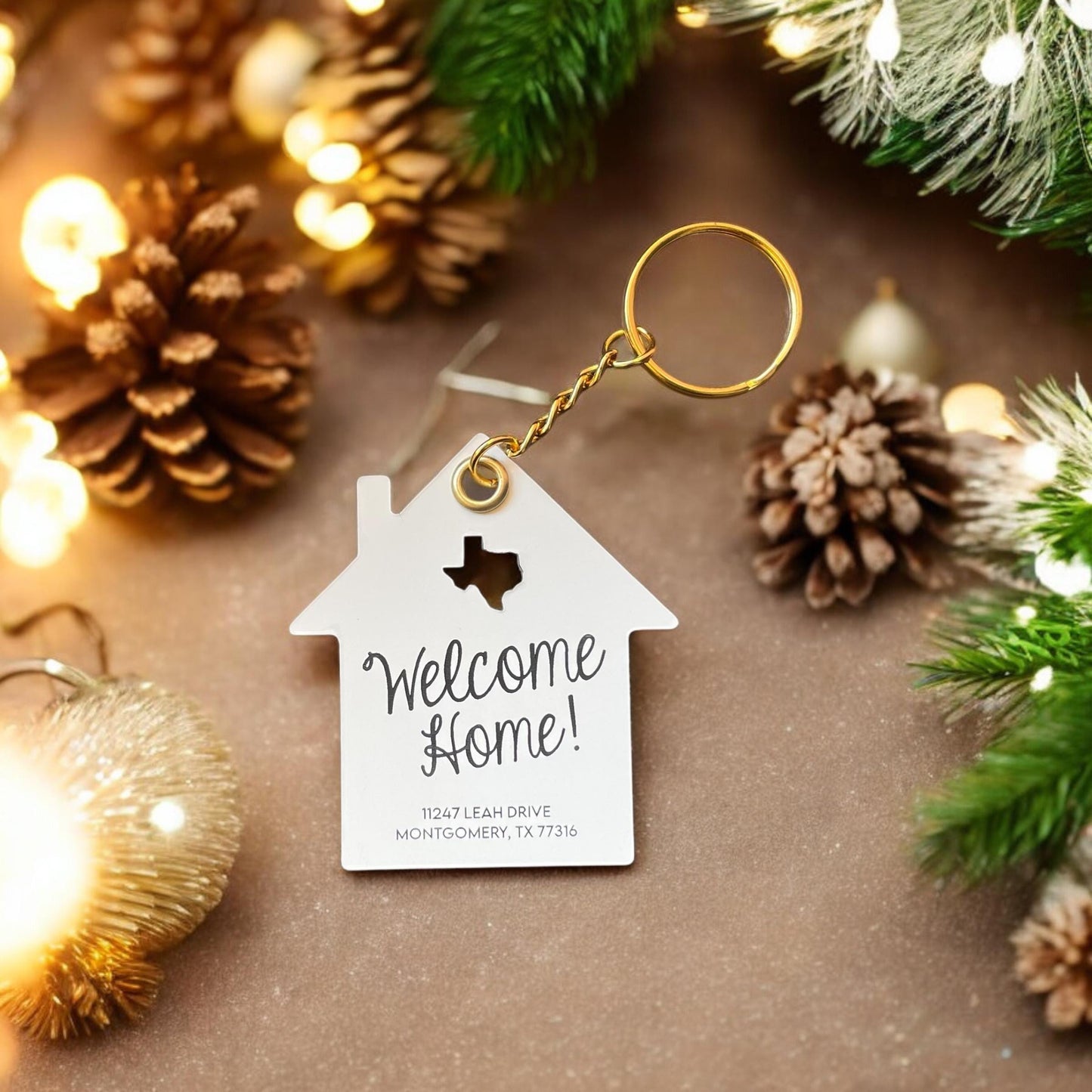 Welcome Home Keychain | New Home Owner Keychain | Closing Gift Keychain | New Home Owner Keychain | Real Estate Agent Gifts