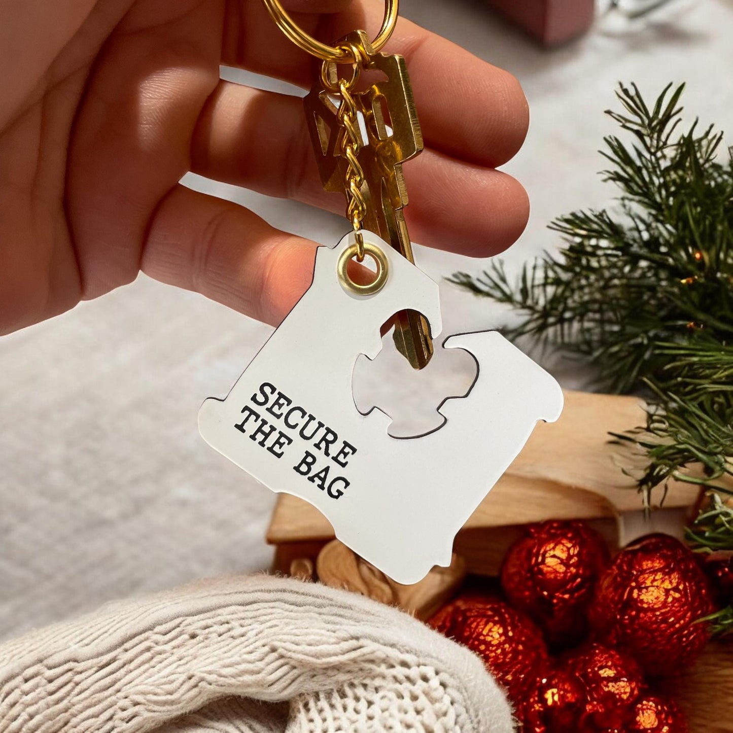 Bread Clip Keychain | Secure The Bag Keychain | Funny Keychain | Motivational Keychains | Gifts for Her | New Driver Gift