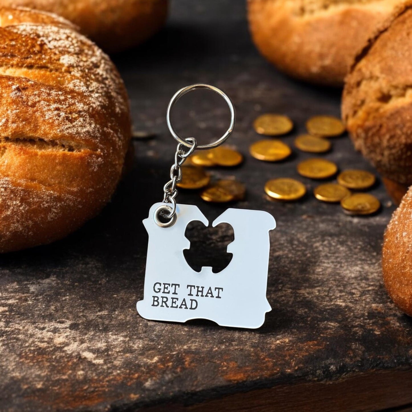 Bread Clip Keychain | Get That Bread Keychain | Funny Keychain | Motivational Keychains | Gifts for Her | New Driver Gift