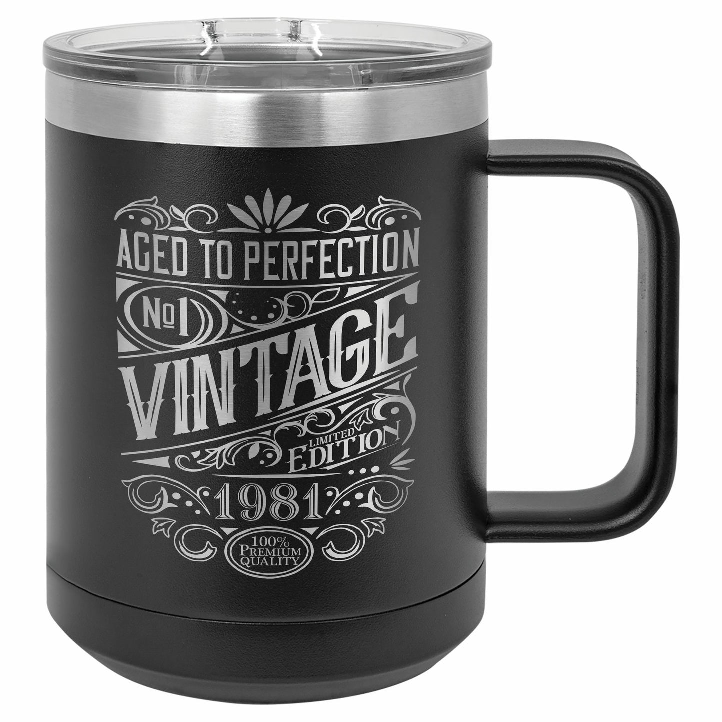 Vintage Aged To Perfection / Birthday Tumbler / Etched Insulated Tumbler | Valentine's Day Gift