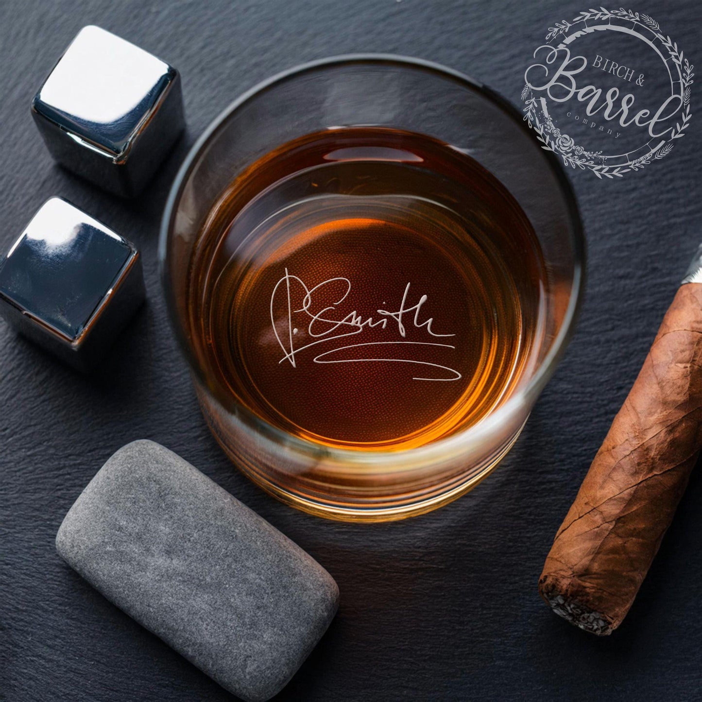 Custom Signature Whiskey Glass | Handwritten Signature Rocks Glass | Personalized Whiskey Glass | Custom Whiskey Glass Idea