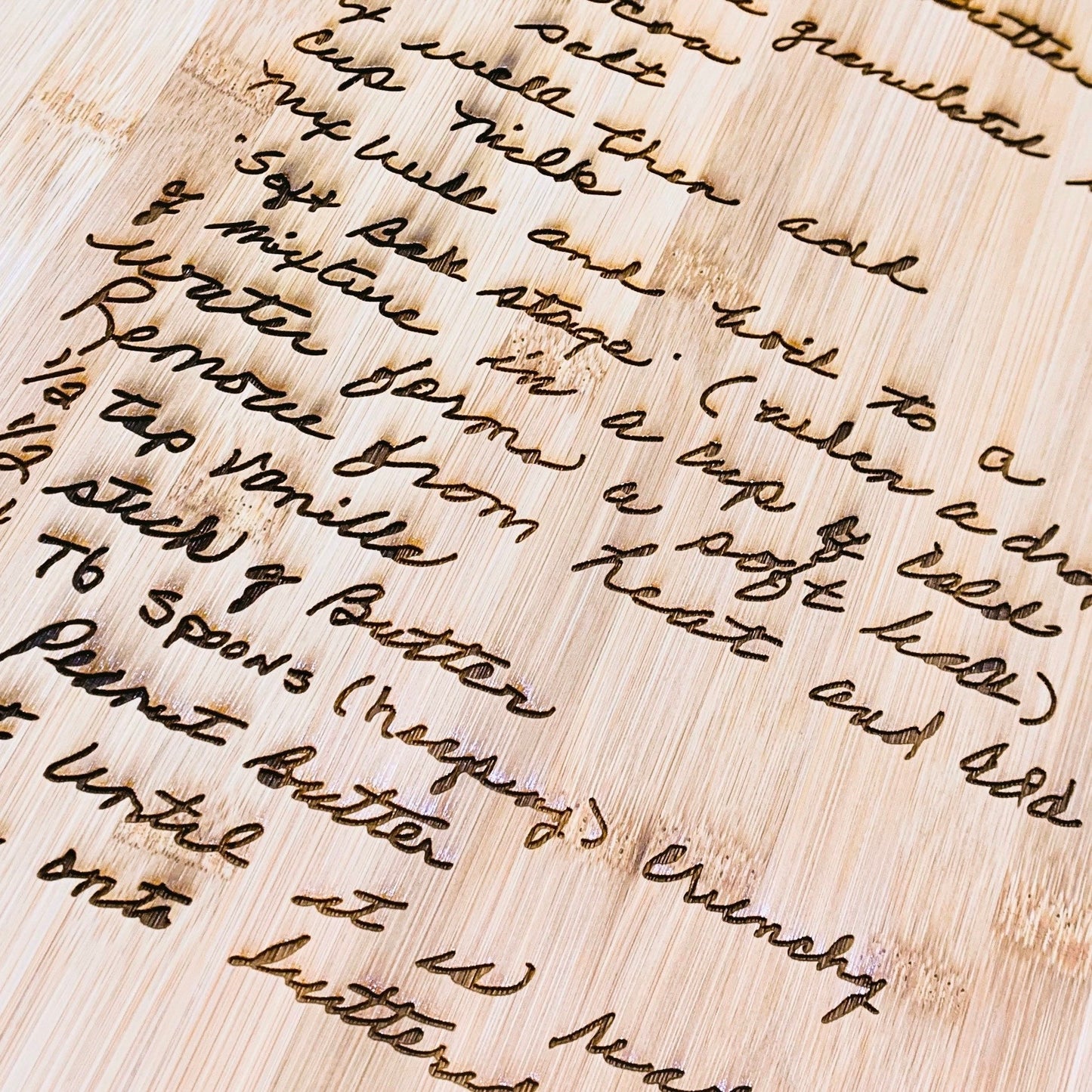 Handwritten Engraved Recipe Cutting Board | Custom Cutting Boards | Personalized Cutting Board | Recipe Board | Gift for Mom | Grandma Gift