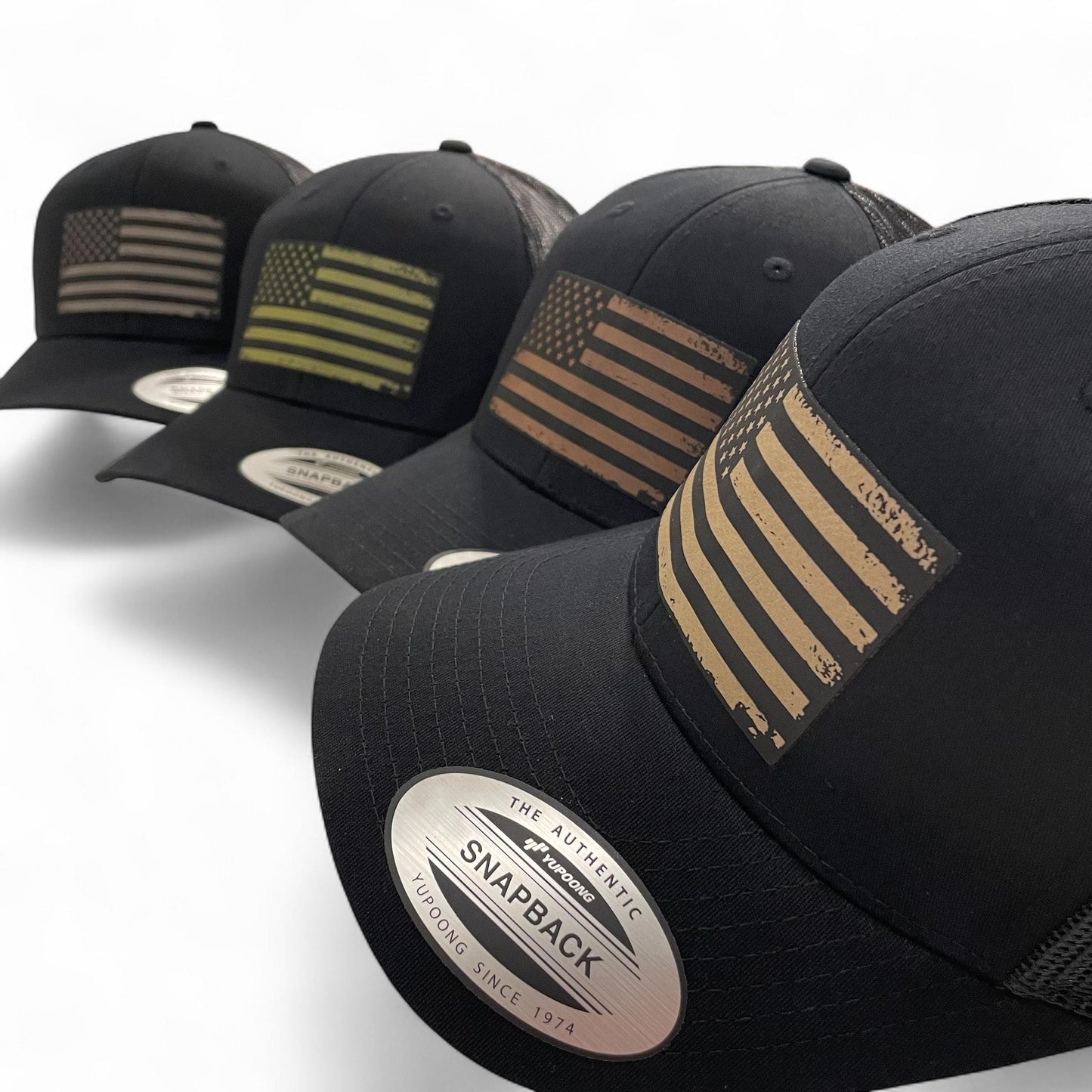 American Flag Patch Tactical Style Trucker Hat / Patriotic Trucker Cap / Desert Sand Patch / Patch Trucker Hat / Father's Day Gift