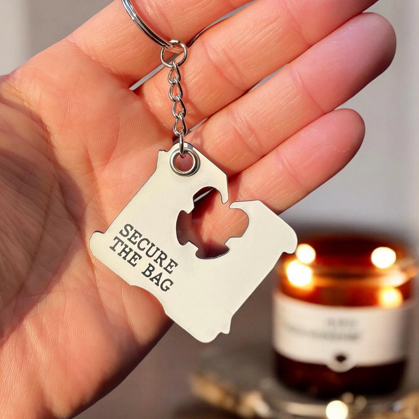 Bread Clip Keychain | Secure The Bag Keychain | Funny Keychain | Motivational Keychains | Gifts for Her | New Driver Gift
