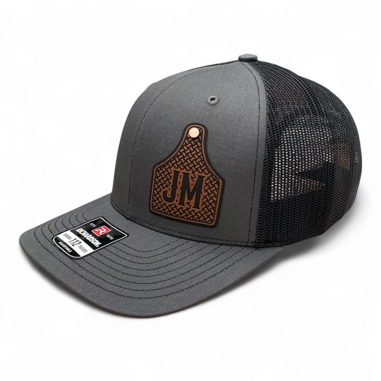 Custom Cattle Tag Hat | Cattle Ear Tag Trucker Cap | Custom Trucker Hats | Ranch Brand Hats | Western Style Hat | Groomsman Hats