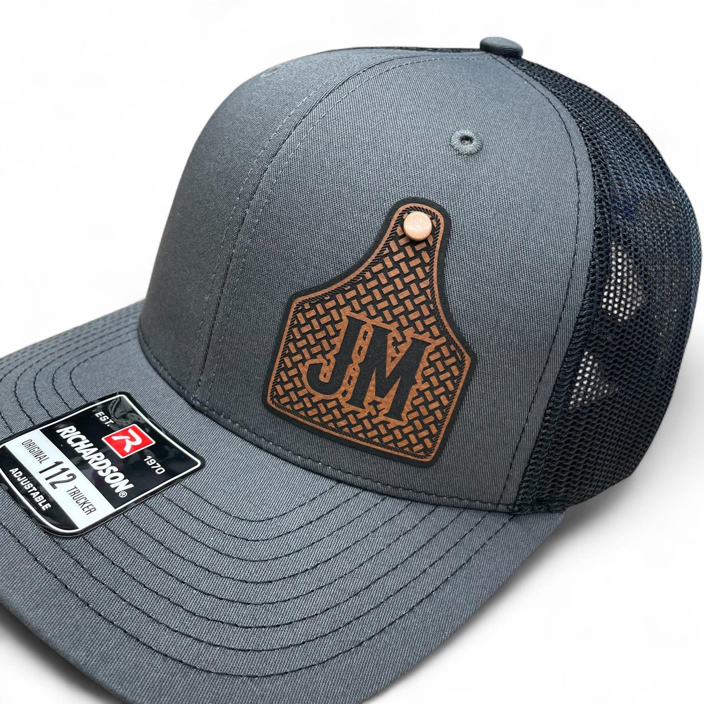 Custom Cattle Tag Hat | Cattle Ear Tag Trucker Cap | Custom Trucker Hats | Ranch Brand Hats | Western Style Hat | Groomsman Hats