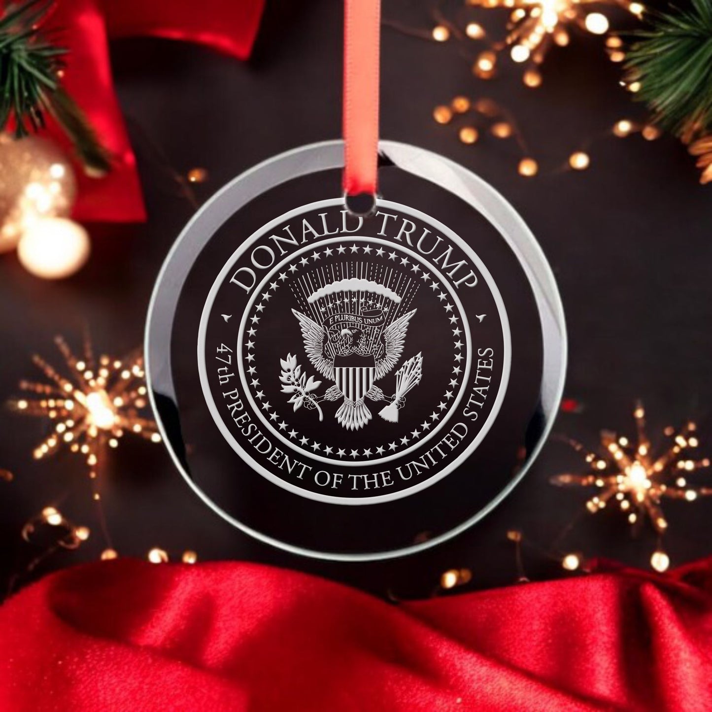 Trump Christmas Ornament | 47th President Seal / Valentine's Day Gift