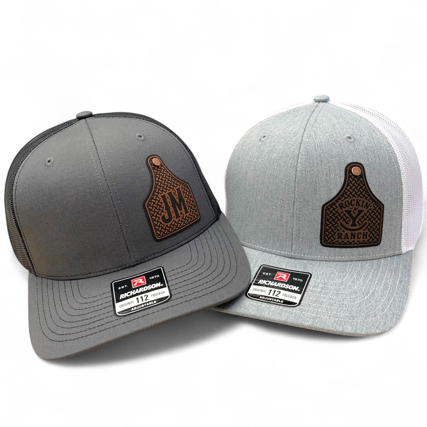Custom Cattle Tag Hat | Cattle Ear Tag Trucker Cap | Custom Trucker Hats | Ranch Brand Hats | Western Style Hat | Groomsman Hats