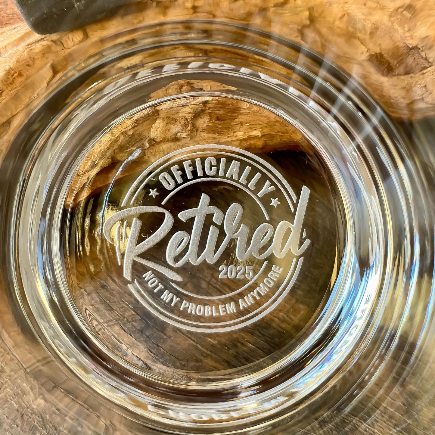 Custom Retirement Whiskey Glass | Retirement Gift | Boss Gift | Whiskey Glasses | Gift for Dad | Friend Gift | Gift for Men | Officially Retired
