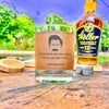 Ron Swanson Half A** Engraved Leatherette Whiskey Glass/ Father's Day Gift