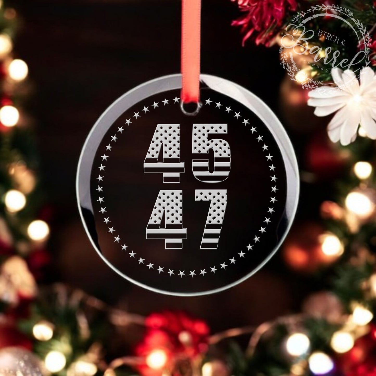 Trump Christmas Ornament | 45 47 | Trump 2024 / Valentine's Day Gift