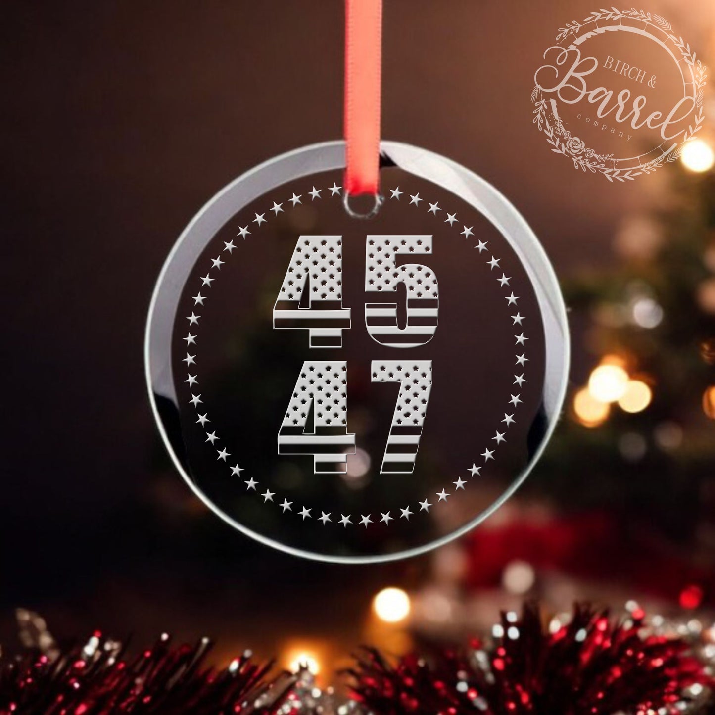 Trump Christmas Ornament | 45 47 | Trump 2024 / Valentine's Day Gift