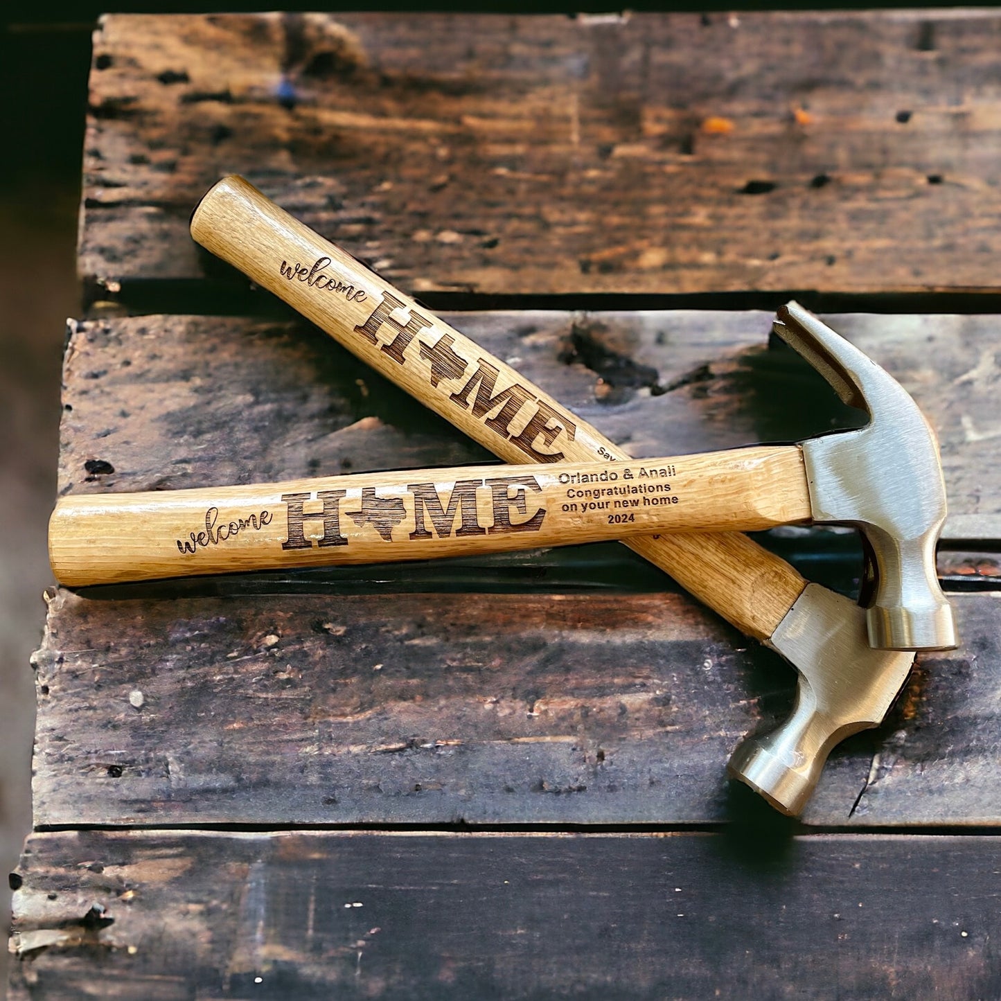 Engraved Full Size Hammer - Welcome Home Your State - Personalized (Realtor Closing Gift) New Home Owners Gifts - Laser Etched / Father's Day Gift / Valentine's Day Gift