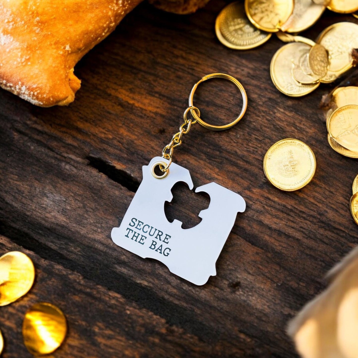 Bread Clip Keychain | Secure The Bag Keychain | Funny Keychain | Motivational Keychains | Gifts for Her | New Driver Gift