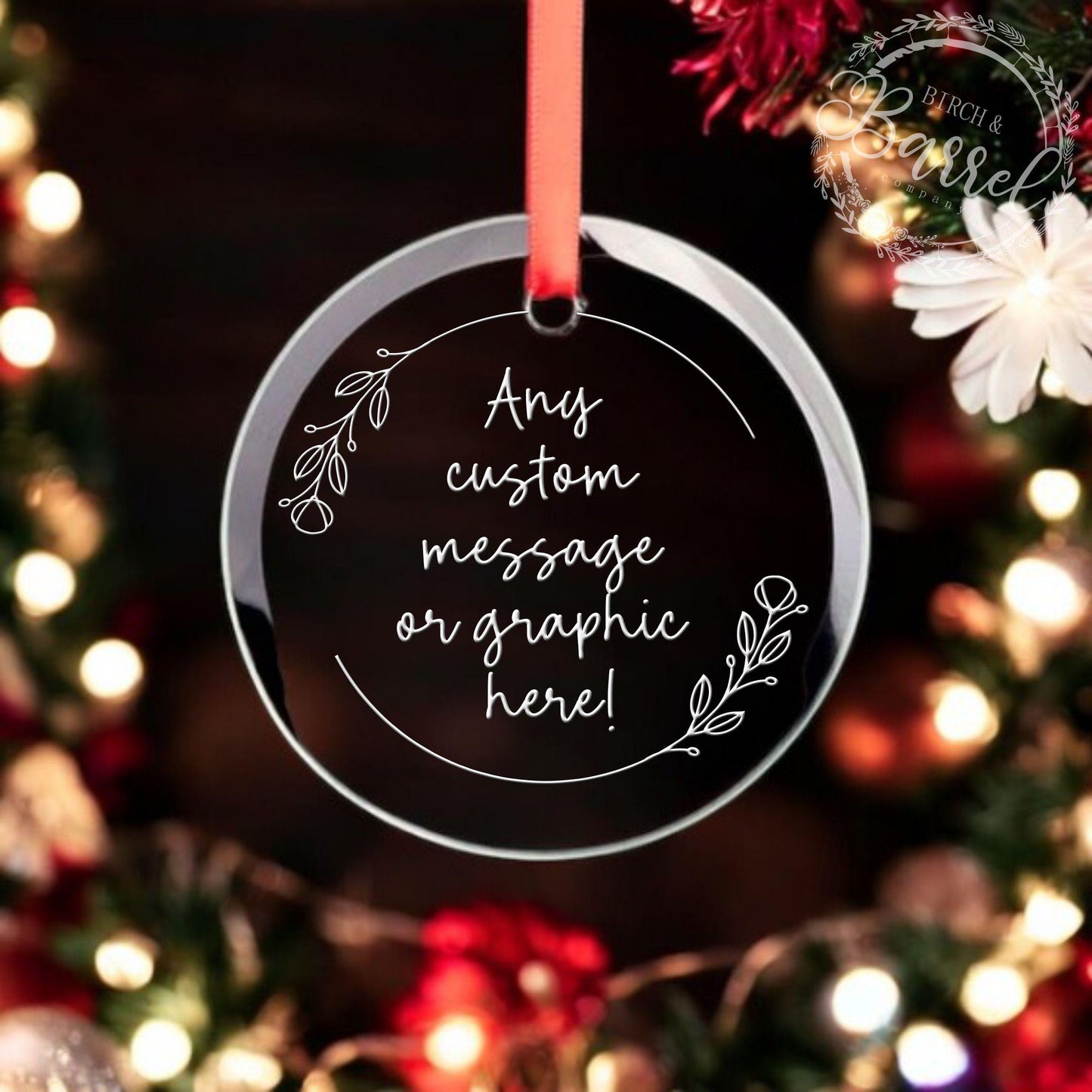 Custom Christmas Ornament | Any Message or Graphic | Engraved Christmas Ornament | Custom Logo | Custom Text | Handwritten Ornament
