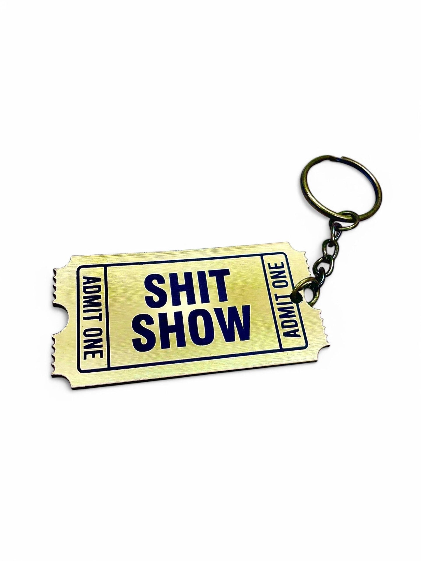 Admit One Golden Ticket Keychain | Sh*t Show Keychain | Funny Keychain | Acrylic Keychains | Gifts for Her | New Driver Gift