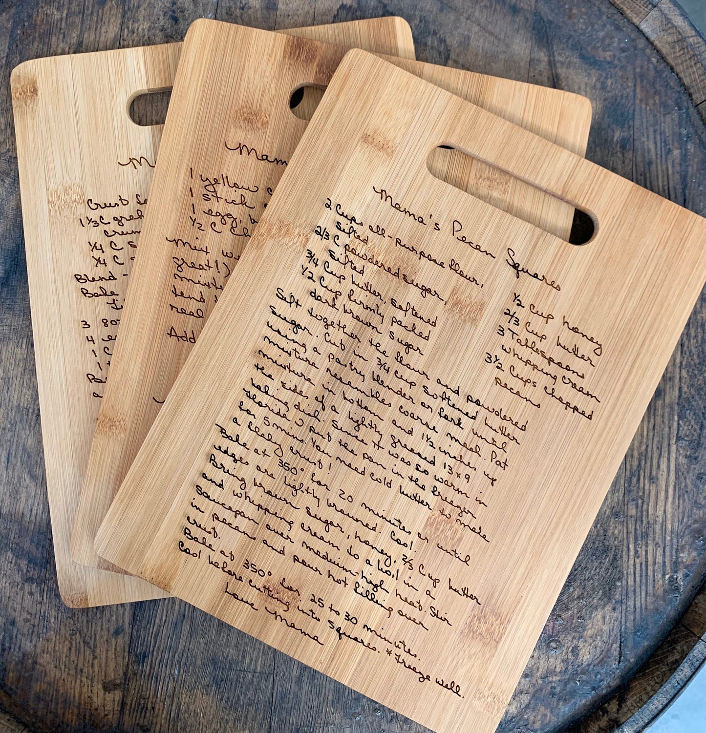 Handwritten Engraved Recipe Cutting Board | Custom Cutting Boards | Personalized Cutting Board | Recipe Board | Gift for Mom | Grandma Gift
