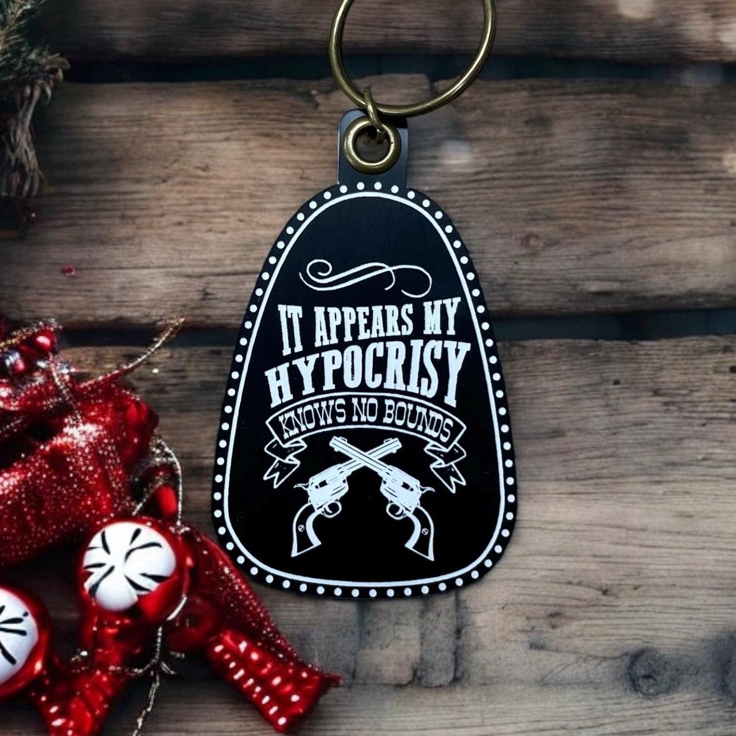 Vintage Style Doc Holliday Keychain | My Hypocrisy Quote | Western Keychains | Gifts for Him | New Driver Gift | Valentine's Day Gift