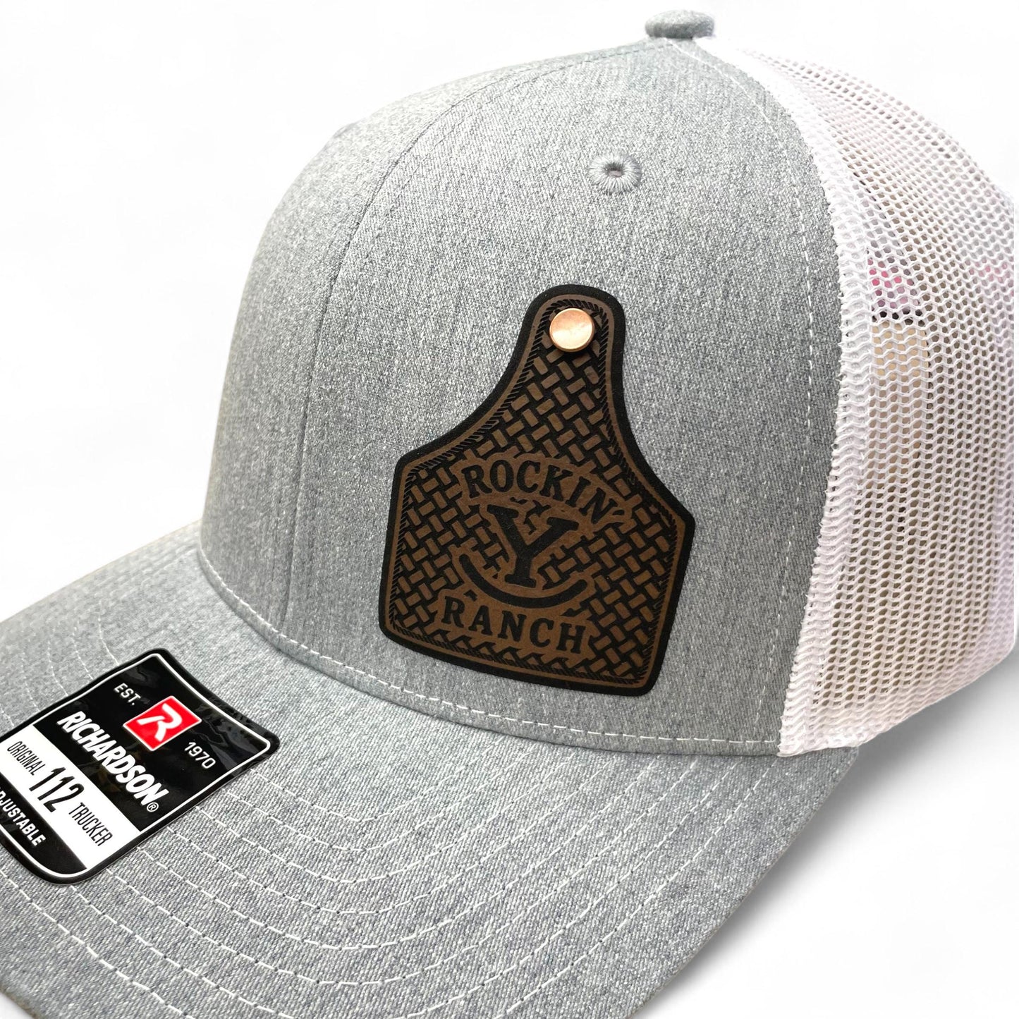 Custom Cattle Tag Hat | Cattle Ear Tag Trucker Cap | Custom Trucker Hats | Ranch Brand Hats | Western Style Hat | Groomsman Hats