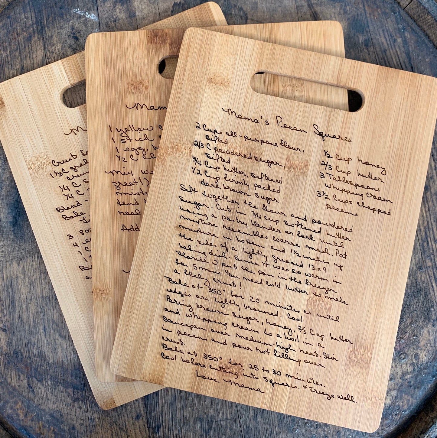 Handwritten Engraved Recipe Cutting Board | Custom Cutting Boards | Personalized Cutting Board | Recipe Board | Gift for Mom | Grandma Gift