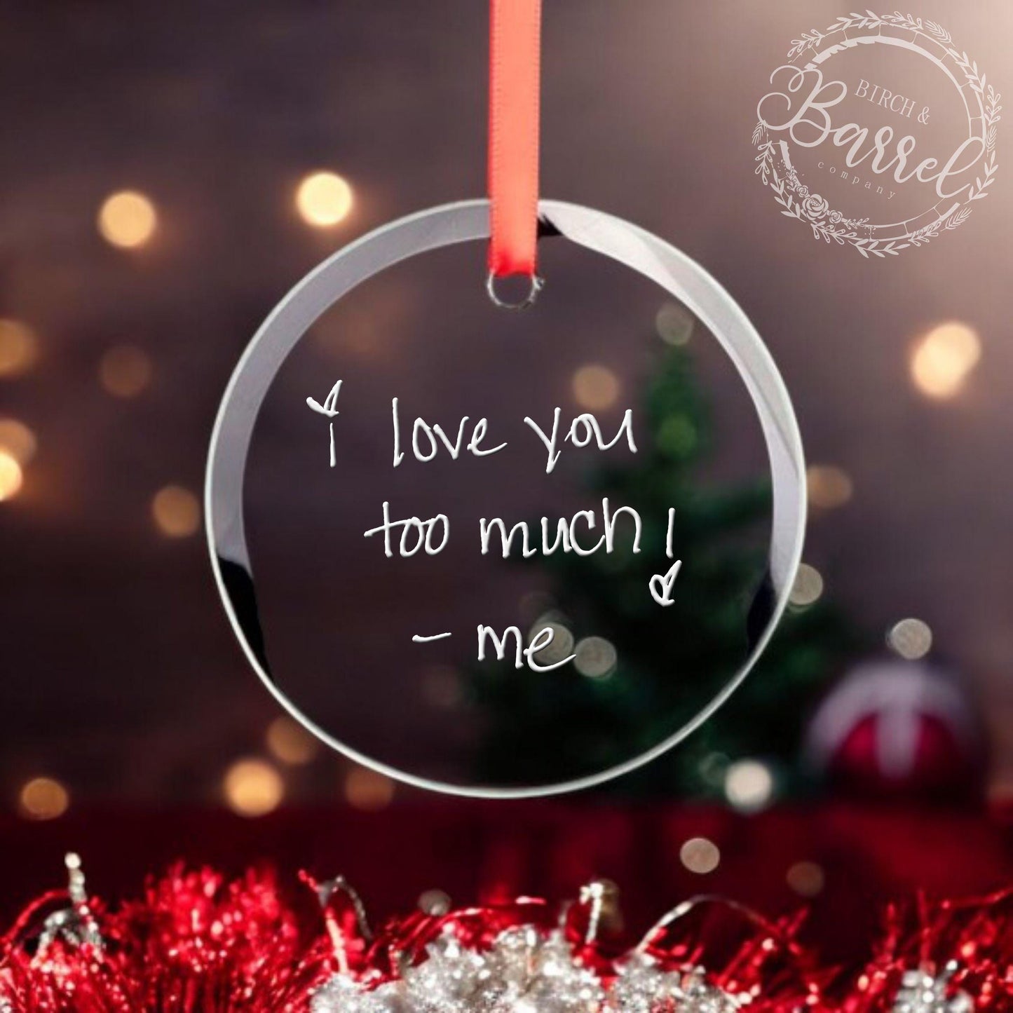 Custom Christmas Ornament | Any Message or Graphic | Engraved Christmas Ornament | Custom Logo | Custom Text | Handwritten Ornament
