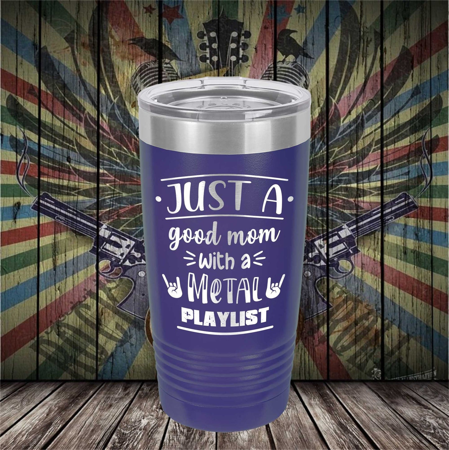 Good Mom with a Metal Playlist / Etched Insulated Tumbler | Valentine's Day Gift