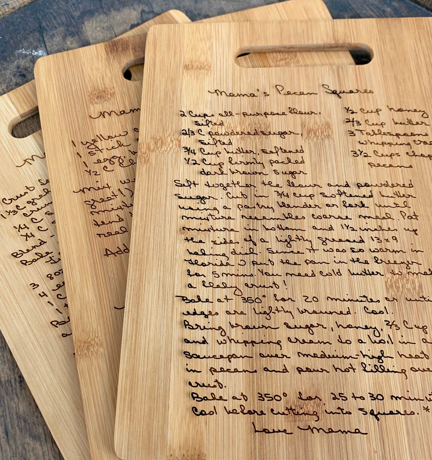 Handwritten Engraved Recipe Cutting Board | Custom Cutting Boards | Personalized Cutting Board | Recipe Board | Gift for Mom | Grandma Gift