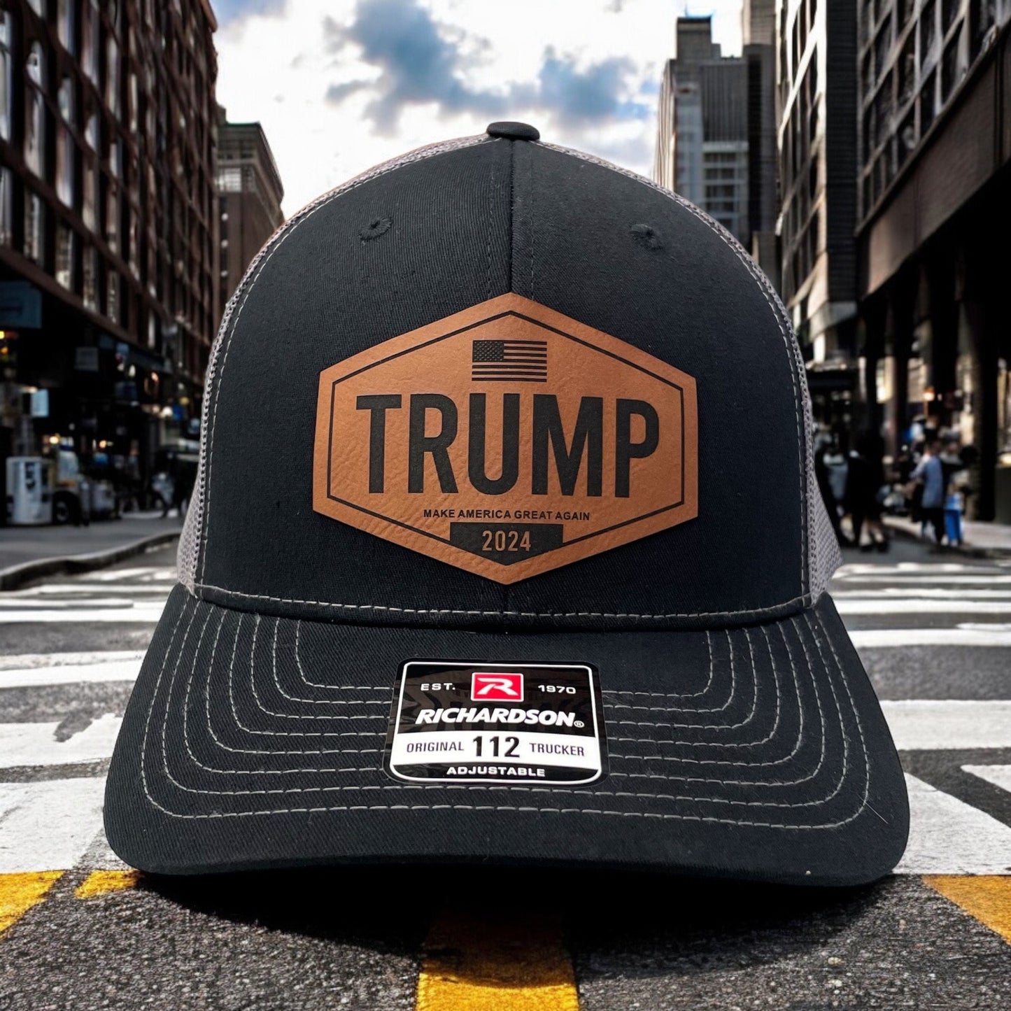 Trump American Flag Hat / Trump Trucker Cap / Trump 2024 Richardson 112 / Patch Trucker Hat /Father's Day Gift / Valentine's Day Gift