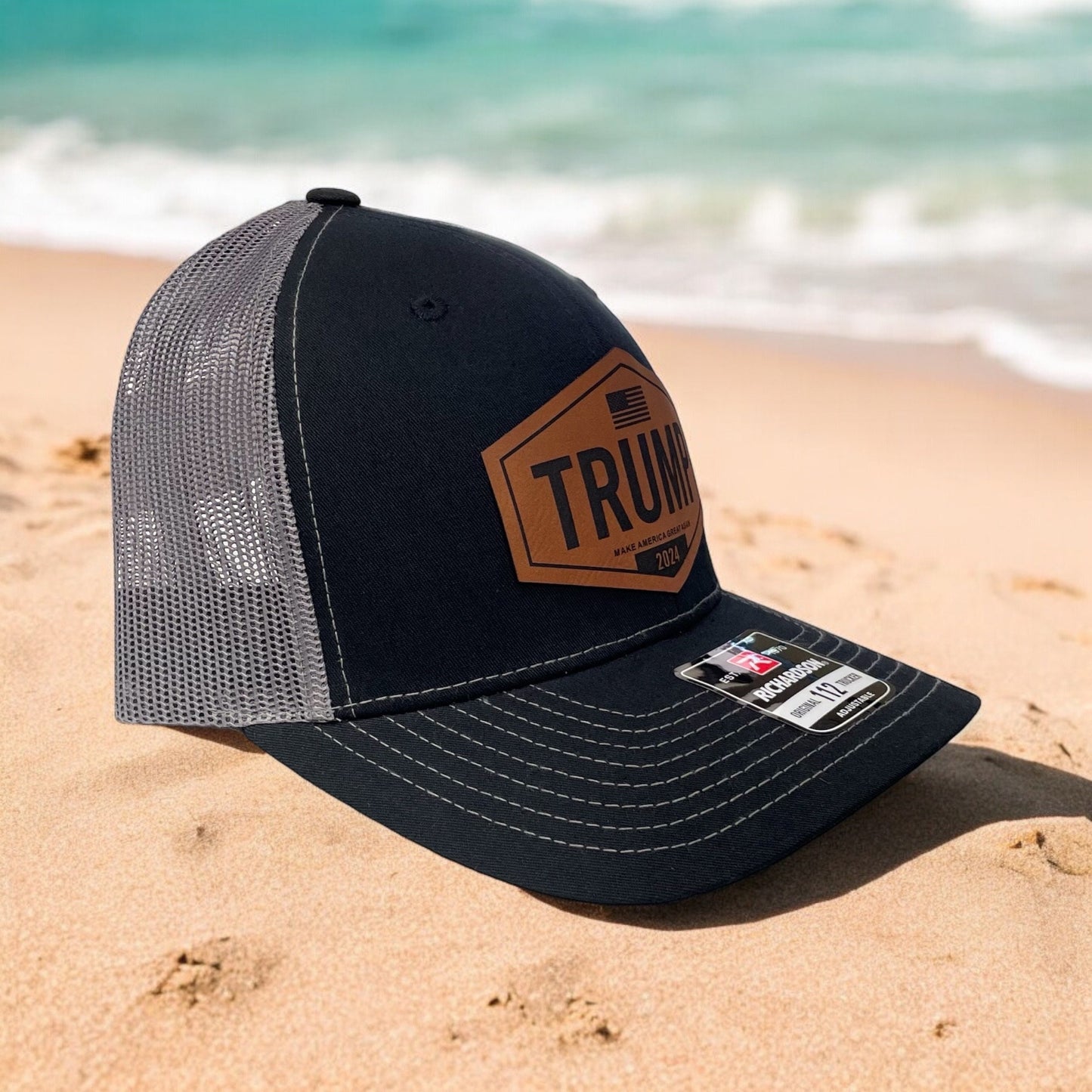 Trump American Flag Hat / Trump Trucker Cap / Trump 2024 Richardson 112 / Patch Trucker Hat /Father's Day Gift / Valentine's Day Gift