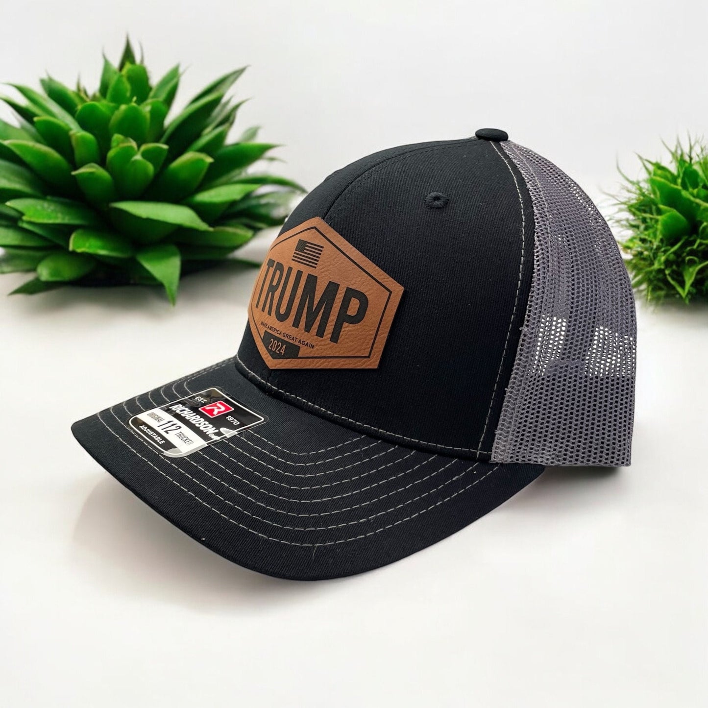 Trump American Flag Hat / Trump Trucker Cap / Trump 2024 Richardson 112 / Patch Trucker Hat /Father's Day Gift / Valentine's Day Gift