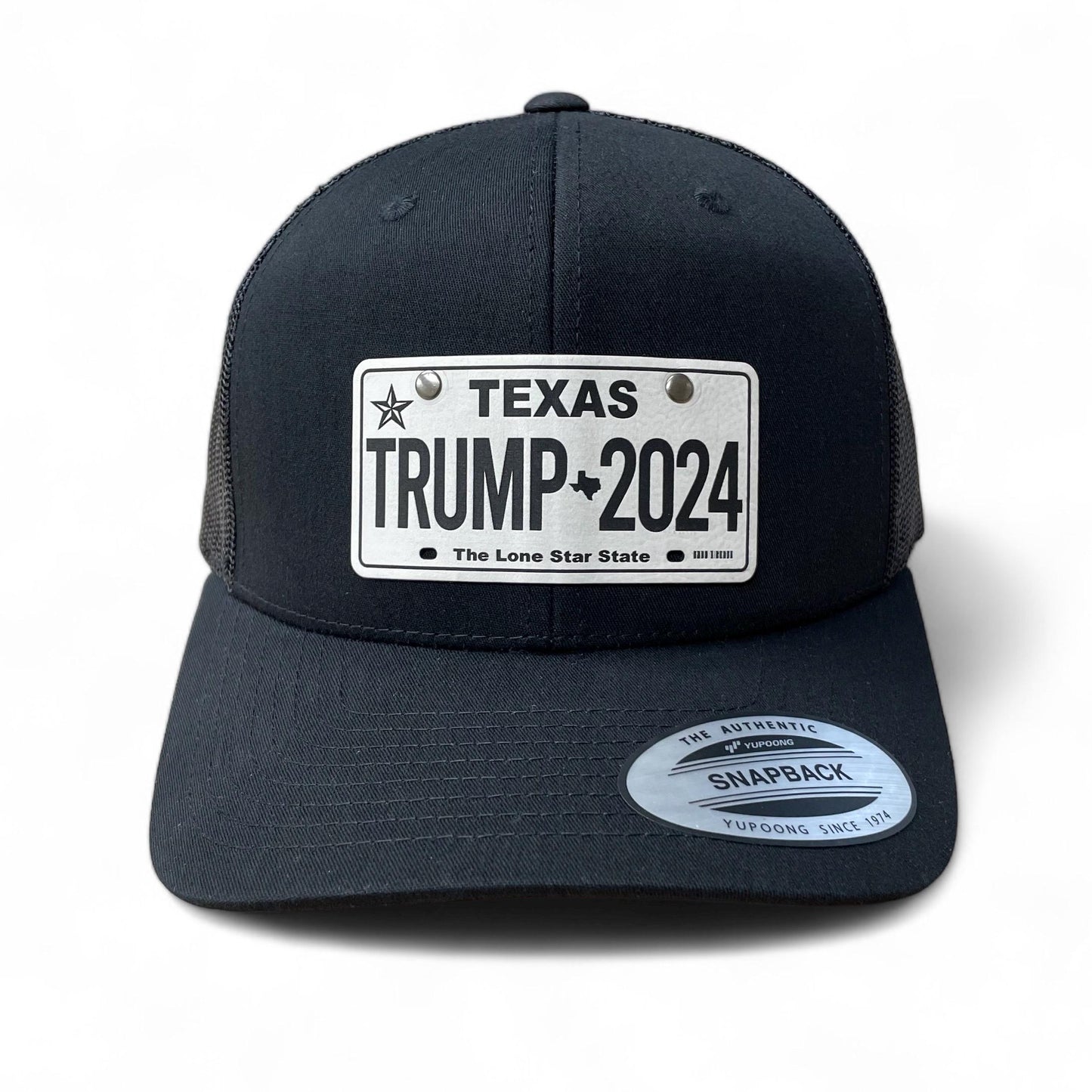 Trump Texas License Plate Hat / Trump 2024Trucker Cap / YP Classics 6 Panel / Patch Trucker Hat / Valentine's Day Gift / Valentine's Day Gift