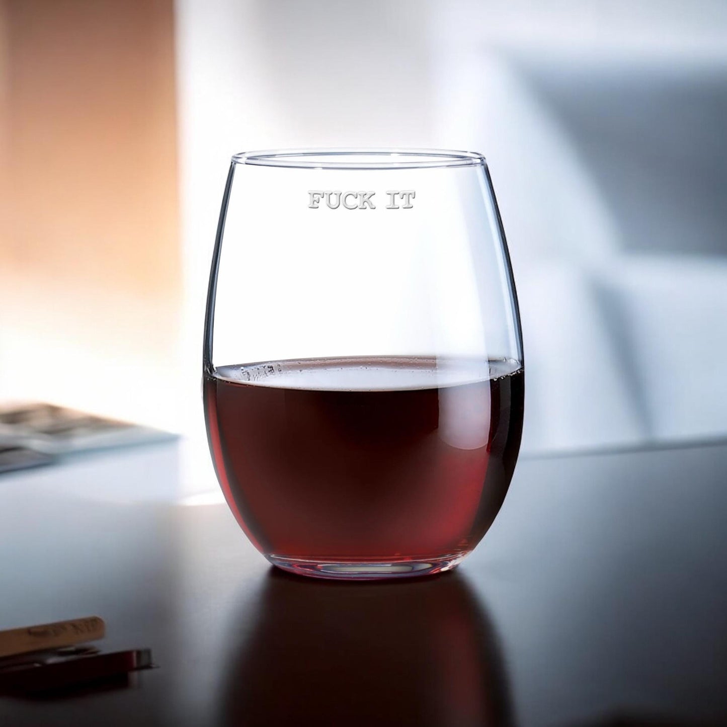 Fuck It Wine Glass | Funny Stemless Wine Glass | Engraved Wine Glass | Gift for Her | Engraved Wine Glasses | Gift for Friend / Valentine's Day Gift