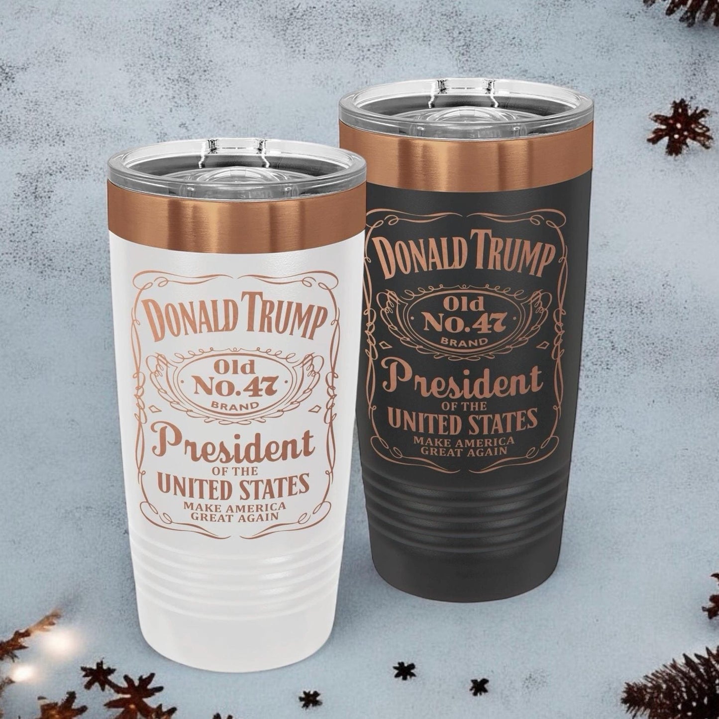 Trump 47 Presidential Tumbler | Laser Engraved 20oz Insulated Tumbler | Commemorative Tumbler | Election Gift | Old No 47 | Trump Merch / Valentine's Day Gift