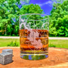 Lake Livingston Area Map Whiskey Glass  360 Engraved  (13.5oz) / Father's Day Gift