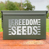Freedom Seeds  Ammo Box Can  Laser Etched   .50 Cal Box    / Father's Day Gift