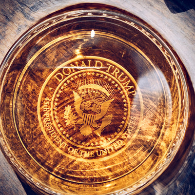 Donald Trump Presidential Seal Whiskey Glasses    / Father's Day Gift
