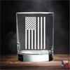 American Flag Vertical Whiskey Glass Set    / Father's Day Gift