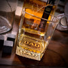 DAD EST. Date Whiskey Glasses Set of 2 - Old Fashioned Whiskey Bourbon or Scotch (Tread Bottom Design)    / Father's Day Gift